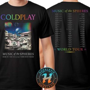 Coldplay Miami 2025 Music Of The Spheres Tour Merchandise Tee In Miami Florida At Hard Rock Stadium On July 26 And 27 2025 Classic T-Shirt