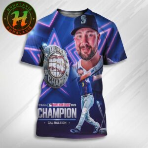 Congrats Cal Raleigh Team Seattle Mariners MLB Named To 2025 T Mobile Home Run Derby Champion All Over Print T-Shirt