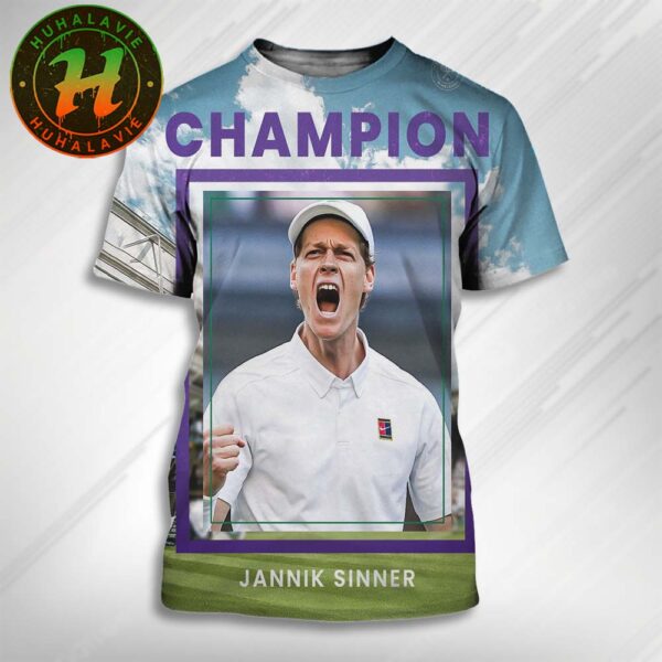 Congrats Jannik Sinner Named To Wimbledon Champion 2025 All Over Print Shirt