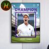Jannik Sinner Triumphed Over His Rival Carlos Alcarez To Win The Men’s Title At Wimbledon Champion 2025 Home Decor Poster Canvas
