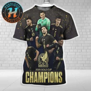 Congrats Mexico National Football Team Named To Champions 2025 Concacaf Gold Cup All Over Print Shirt