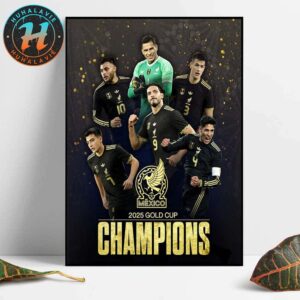 Congrats Mexico National Football Team Named To Champions 2025 Concacaf Gold Cup Home Decor Poster Canvas