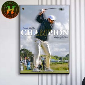 Congrats Scottie Scheffler Player On PGA Tour Has Named To 2025 Champion Golfer Of The Year Home Decor Poster Canvas