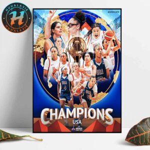 Congrats USA Women’s Basketball Named To Champions 2025 FIBA Women Ameri Cup Home Decor Poster Canvas