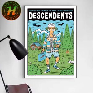 Descendents Tonight Poster In Denver CO On July 19th 2025 At Punk In The Park Artwork Milo In The Mountains Home Decor Poster Canvas