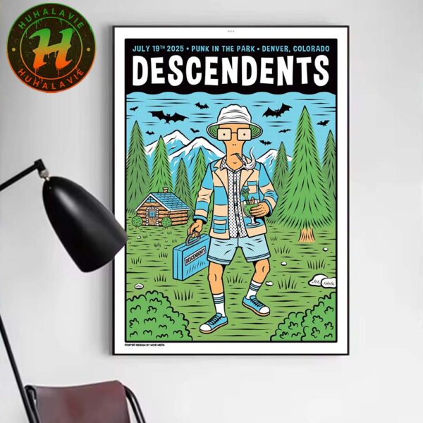 Descendents Tonight Poster In Denver CO On July 19th 2025 At Punk In The Park Artwork Milo In The Mountains Home Decor Poster Canvas