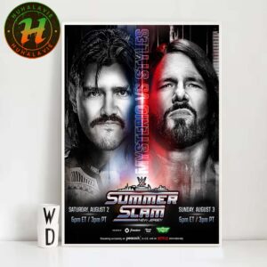Dominik Mysterio VS A.J. Styles Head To Head IC Championship Is Set For WWE SummerSlam 2025 On August 2 And 3 Poster Canvas