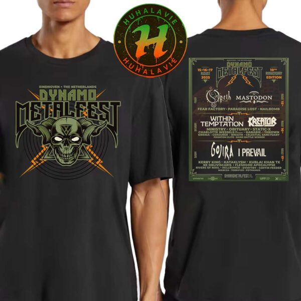 Dynamo Metalfest Festival 2025 In Eindhoven Netherlands Poster Line Up On August 15th 16th And 17th 2025 At IJssportcentrum Unisex T-Shirt