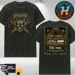 Dynamo Metalfest Festival 2025 In Eindhoven Netherlands Poster Line Up On August 15th 16th And 17th 2025 At IJssportcentrum Washed T-Shirt