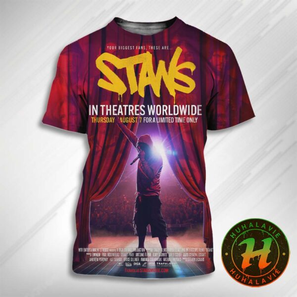 Eminem New Stans Movie Documentary Official Poster In Theaters August 7th 2025 All Over Print T-Shirt