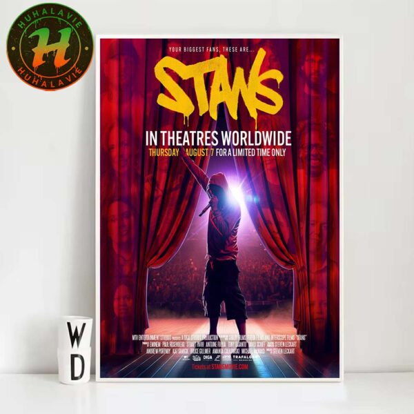Eminem New Stans Movie Documentary Official Poster In Theaters August 7th 2025 Home Decor Poster Canvas
