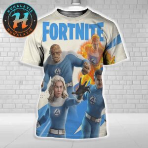 First Look At The Fantastic Four In Fortnite Cover By The Fantastic Four First Steps All Over Print Shirt