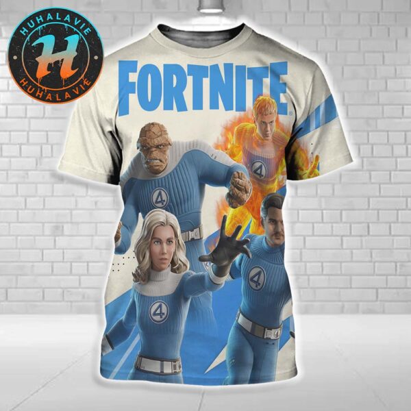 First Look At The Fantastic Four In Fortnite Cover By The Fantastic Four First Steps All Over Print Shirt