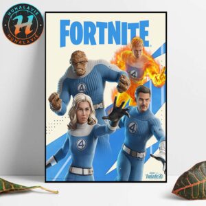 First Look At The Fantastic Four In Fortnite Cover By The Fantastic Four First Steps Home Decor Poster Canvas
