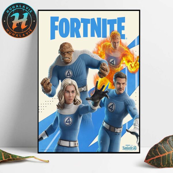 First Look At The Fantastic Four In Fortnite Cover By The Fantastic Four First Steps Home Decor Poster Canvas