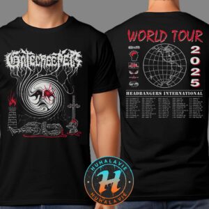 Gatecreeper Knight Tour 2025 Tee Headbanger International Dates List Two Sided Print Unisex T-Shirt
