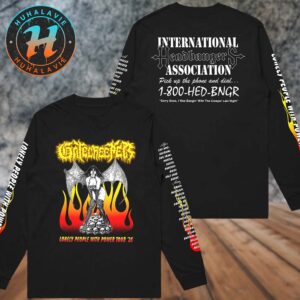 Gatecreeper Lonely People With Power Tour 2025 International Headbanger Association Long Sleeve T-Shirt
