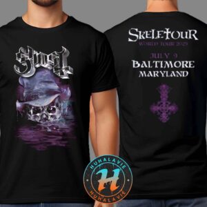 Ghost Baltimore Maryland Exclusive Tee At CFG Bank Arena On July 9 Skeletour World Tour 2025 Two Sided Print Unisex T-Shirt