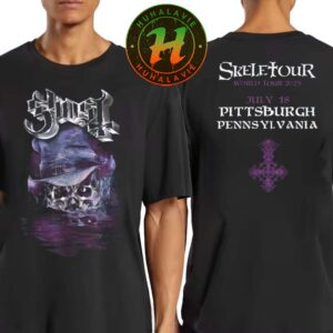 Ghost Exclusive Tee Skeletour World Tour 2025 At PPG Paints Arena In Pittsburgh PA On July 18th Two Sided Print Unisex T-Shirt