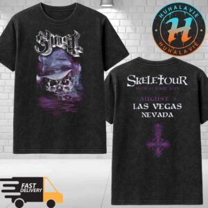 Ghost Las Vegas Nevada Skeletour World Tour 2025 Venue Tee At Grand Garden Arena On August 9 2025 Washed T-Shirt