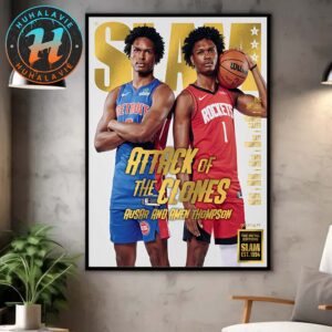 Gold Metal SLAM 257 Magazine Cover Ausar Thompson And Amen Thompson Attack Of The Clones Home Decor Poster Canvas