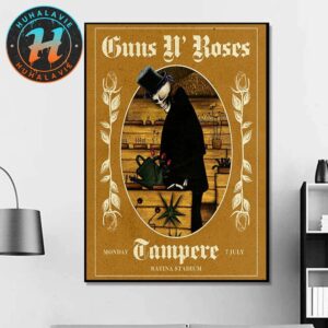 Guns N Roses Tampere Finland Poster Show At Ratina Stadium Tampere On Monday July 7 2025 Home Decor Poster Canvas