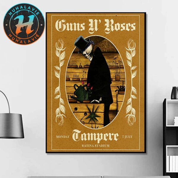 Guns N Roses Tampere Finland Poster Show At Ratina Stadium Tampere On Monday July 7 2025 Home Decor Poster Canvas