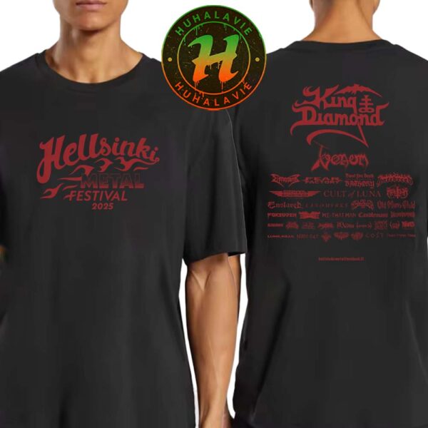 Hellsinki Metal Festival 2025 On August 8th And 9th 2025 Exclusive Tee Logo Event 2025 In Helsinki FI Two Sided Print Unisex T-Shirt