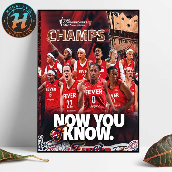 Indiana Fever Beat The Minnesota Lynx Claimed 2025 WNBA Commissioner’s Cup Champions Home Decor Poster Canvas