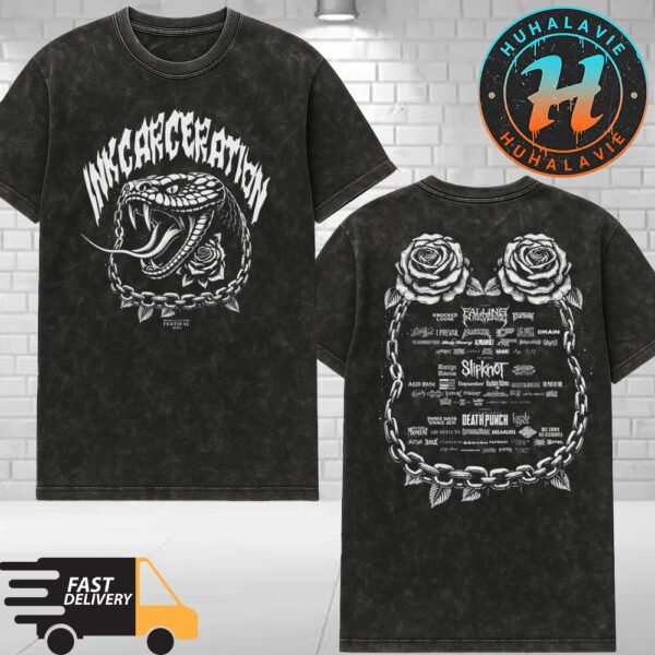 Inkcarceration Festival 2025 Exclusive Tee Spitting Venom Americas Rock And Metal Tattoo Festival 2025 In Mansfield OH On July 18th-20th Washed T-Shirt