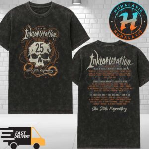 Inkcarceration Festival 2025 In Mansfield OH On July 18th-20th Exclusive 25 To Life Tee Americas Rock And Metal Tattoo Festival 2025 Washed T-Shirt