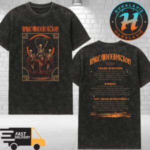 Inkcarceration Festival 2025 In Mansfield OH On July 18th-20th Exclusive Night Terror Tee Americas Rock And Metal Tattoo Festival 2025 Washed T-Shirt