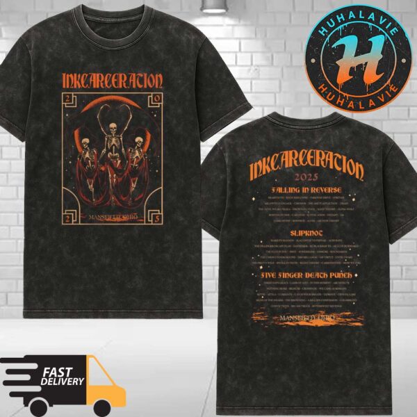 Inkcarceration Festival 2025 In Mansfield OH On July 18th-20th Exclusive Night Terror Tee Americas Rock And Metal Tattoo Festival 2025 Washed T-Shirt