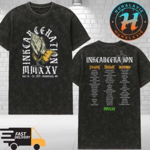 Inkcarceration Festival 2025 In Mansfield OH On July 18th-20th Merchandise Last Prayer Tee Americas Rock And Metal Tattoo Festival 2025 Washed T-Shirt