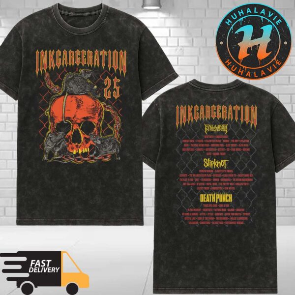 Inkcarceration Festival 2025 Infested Tee In Mansfield OH On July 18th-20th Americas Rock And Metal Tattoo Festival 2025 Washed T-Shirt