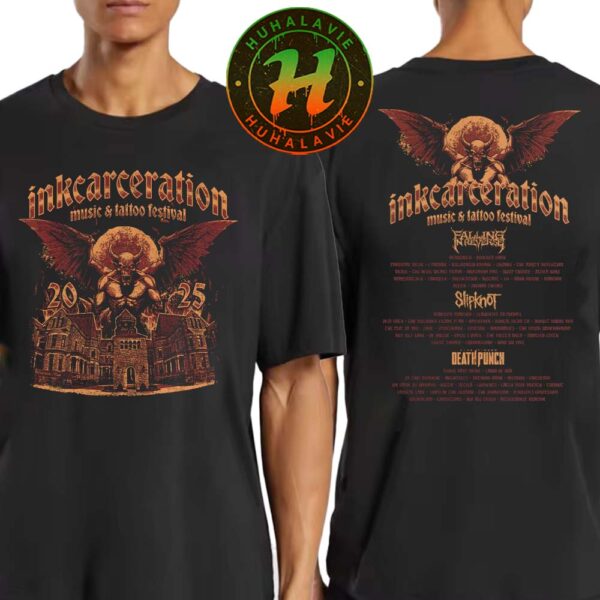 Inkcarceration Festival 2025 Looming Gargoyle Merchandise Tee For Mansfield Ohio On July 18th-20th Americas Rock And Metal Tattoo Festival 2025 T-Shirt