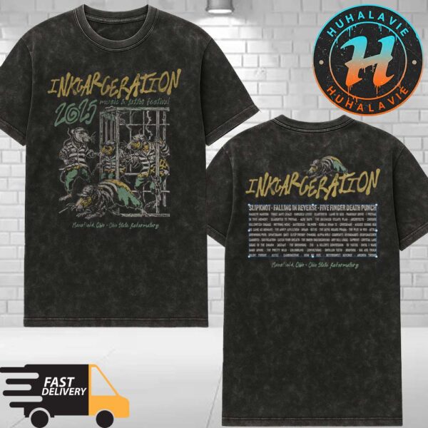 Inkcarceration Festival 2025 Rat Trap Merch Tee For Americas Rock And Metal Tattoo Festival 2025 In Mansfield OH On July 18th-20th Washed T-Shirt
