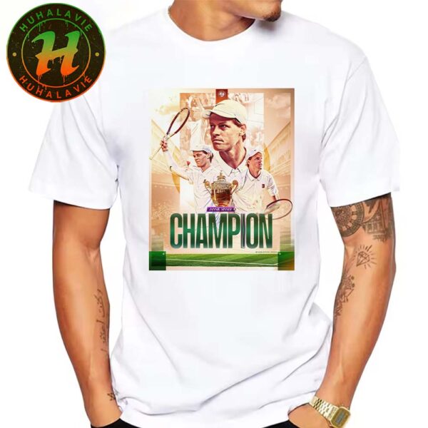 Jannik Sinner Triumphed Over His Rival Carlos Alcarez To Win The Men’s Title At Wimbledon Champion 2025 Unisex T-shirt
