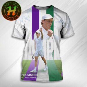 Jannik Sinner Wimbledon Champion 2025 The 1st Italian Man To Win The Title All Over Print Shirt