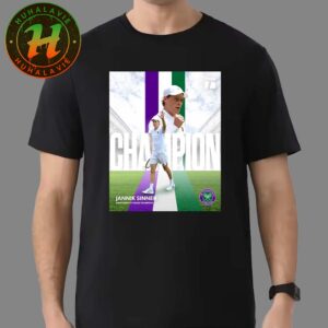 Jannik Sinner Wimbledon Champion 2025 The 1st Italian Man To Win The Title Unisex T-shirt