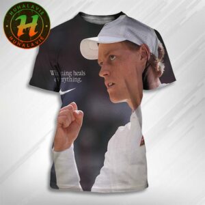 Jannik Sinner Winning Helas Everything Nike x Jannik Sinner Wimbledon Champions 2025 Rules The Grass In London And Makes It Four Grand Slams All Over Print Shirt