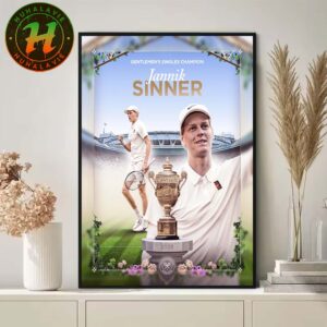 Jannik Sinner World No.1 Defeats Carlos Alcaraz To Claim Wimbledon Champion 2025 Home Decor Poster Canvas