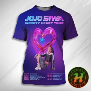 Jojo Siwa Infinity Heart Tour Europe 2025 Dates List Kick Off In Dublin IE On September 29th 2025 All Over Print T-Shirt