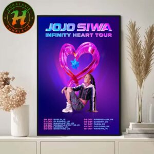 Jojo Siwa Infinity Heart Tour Europe 2025 Dates List Kick Off In Dublin IE On September 29th 2025 Home Decor Poster Canvas