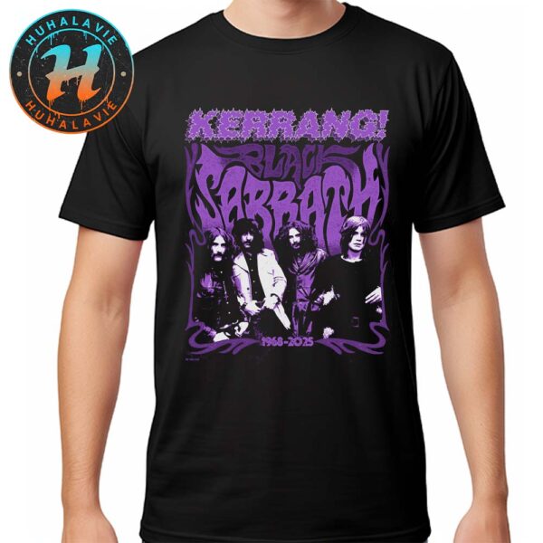 Kerrang x Black Sabbath Cover Story 1968-2025 Exclusive Collab Black Unisex T-Shirt