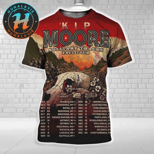 Kip Moore Solitary Tracks Fall Tour 2025 Dates List Kicks Off In Pueblo CO On October 17 2025 All Over Print Shirt