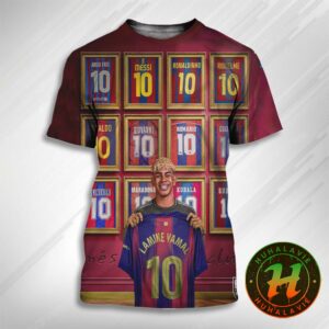 Lamine Yamal Given Lionel Messi Iconic No.10 By Barcelona All Over Print T-Shirt