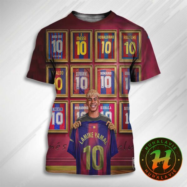 Lamine Yamal Given Lionel Messi Iconic No.10 By Barcelona All Over Print T-Shirt
