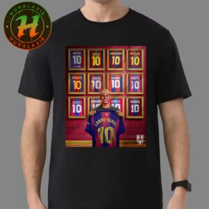 Lamine Yamal Given Lionel Messi Iconic No.10 By Barcelona Unisex T-Shirt