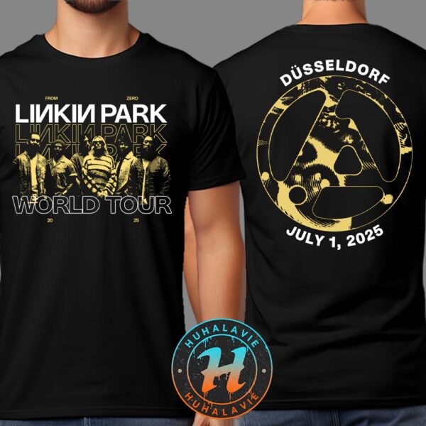 Linkin Park From Zero World Tour 2025 Dusseldorf Merchandise Tee At Merkur Spiel-Arena On July 1 Two Sided Print T-Shirt